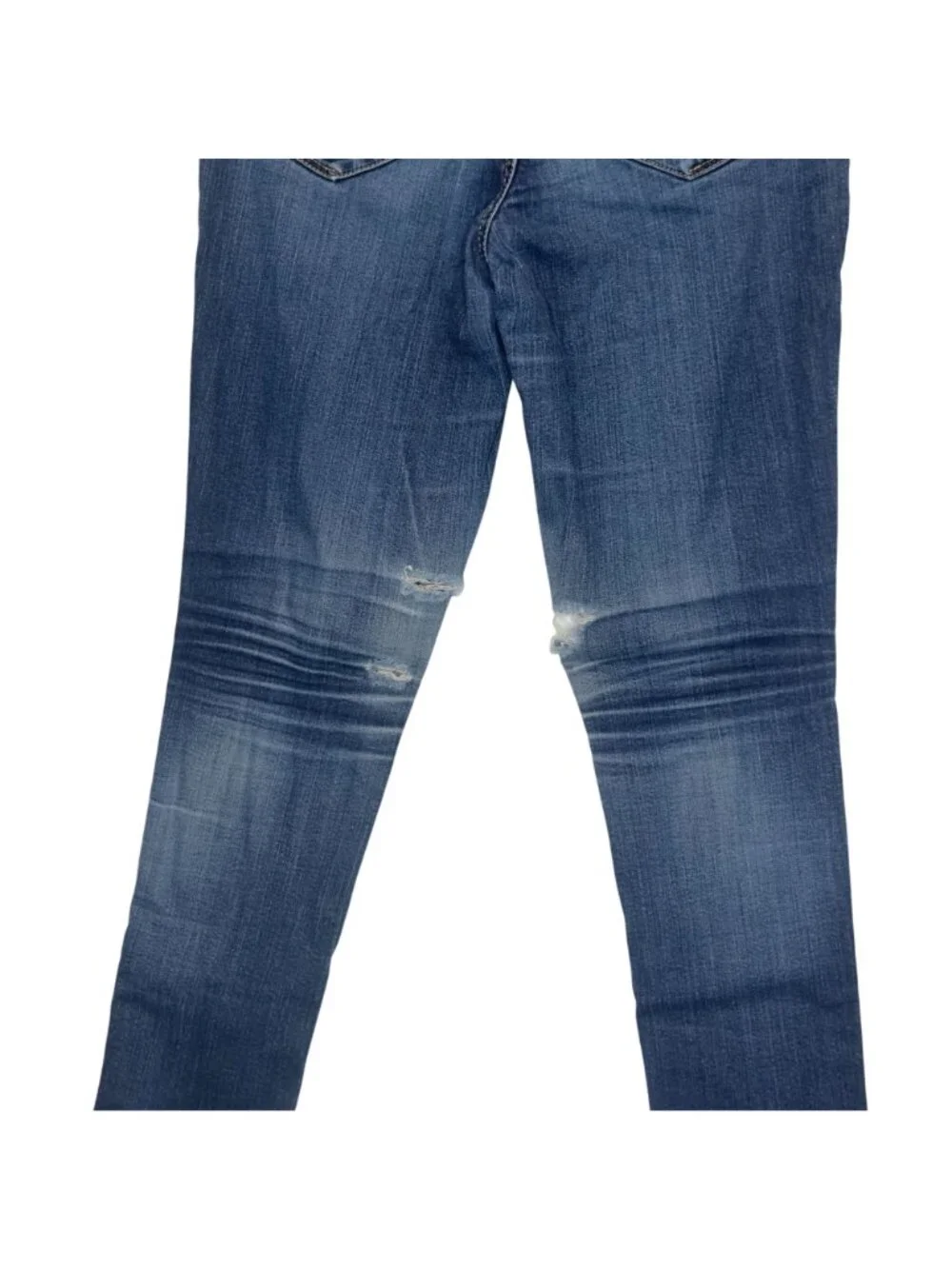 Mossimo Modern Skinny Jeans Womens 8R Blue Distressed Low Rise Stretch Denim 29